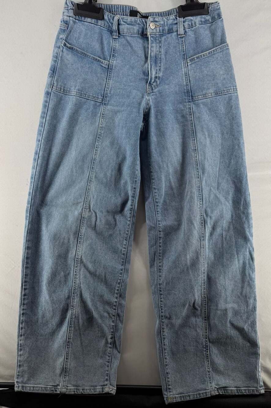1453 Madden NYC High-Rise Drawstring Soft Utility Jeans